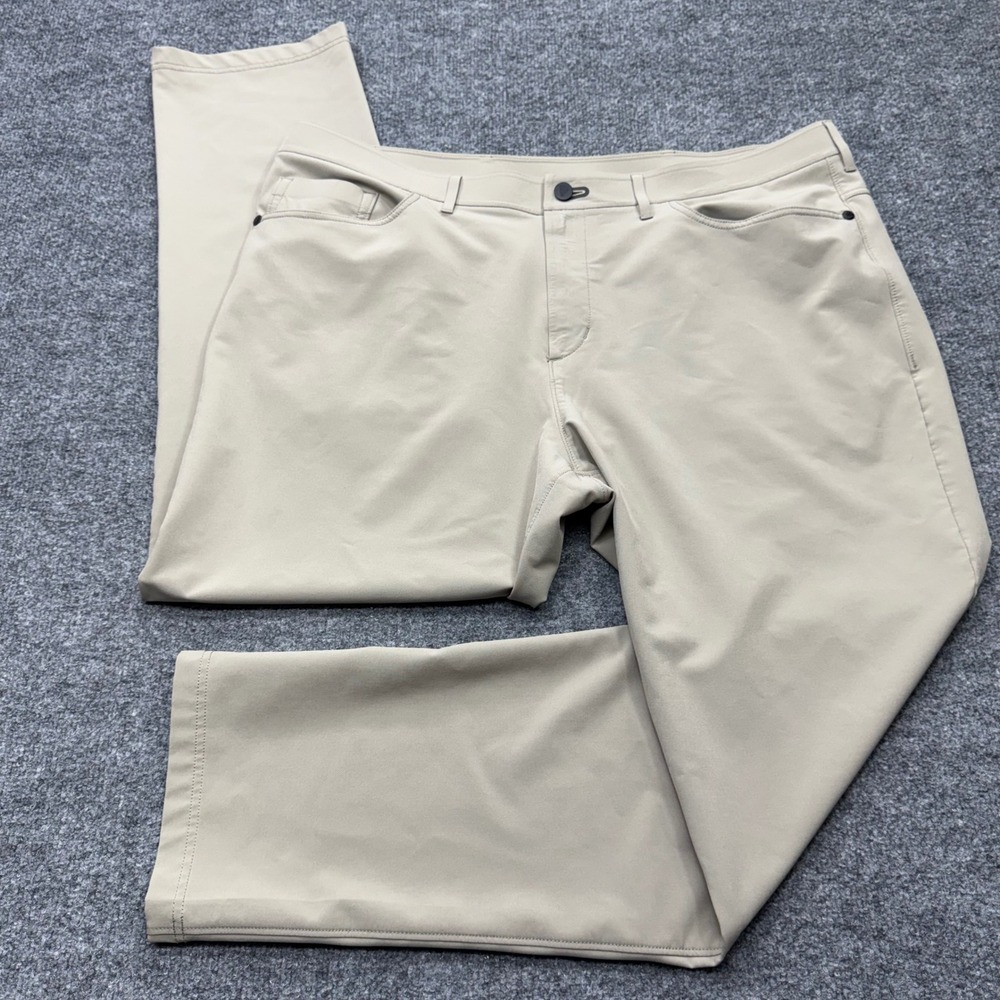 Public Rec All Day Every Day Pants Mens 40x32 Khaki Tan Straight Leg Stretch